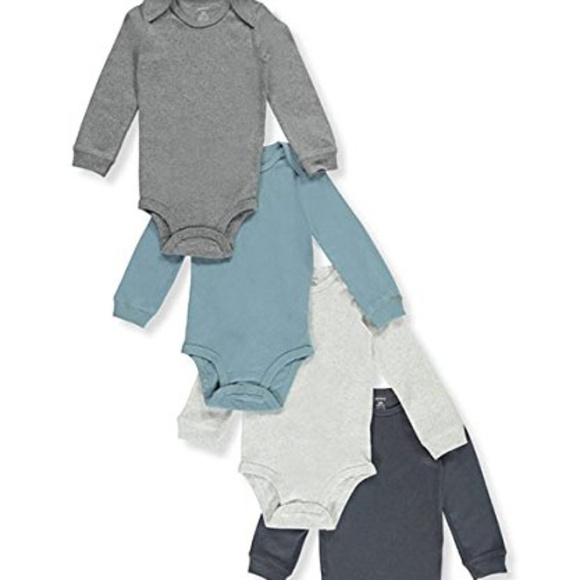 Carter's 4-Pk NWT Cotton Bodysuits, Baby Boys 6m - Picture 2 of 2